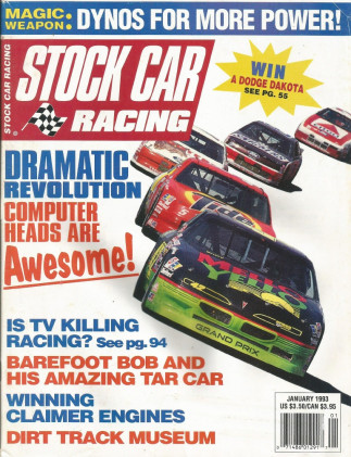 STOCK CAR RACING 1993 JAN - Danny Wallace, Dirt Museum,Claimer Motors,IMCA Nats